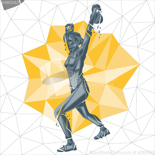 Image of Vector silhouettes of woman doing fitness and crossfit workouts