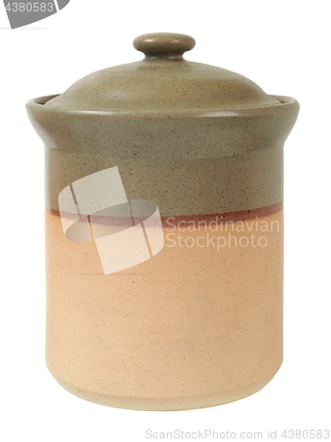 Image of Ceramic container on white