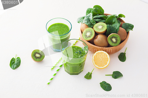 Image of glass of green smoothie