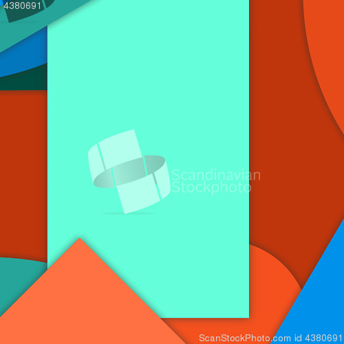 Image of modern layered flat shapes background