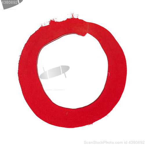 Image of a painted simple red circle background