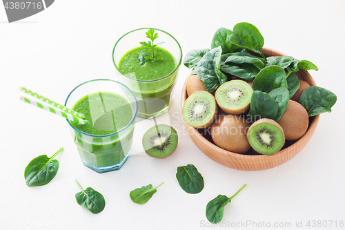 Image of glass of green smoothie