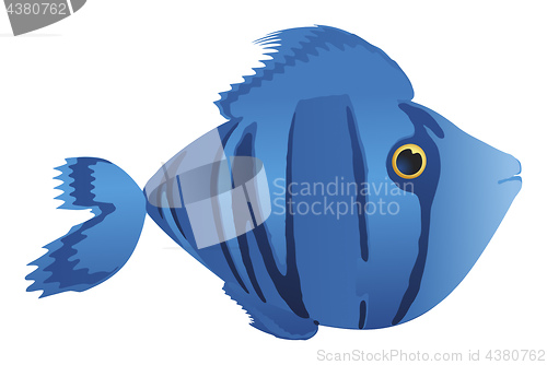 Image of blue comic fish