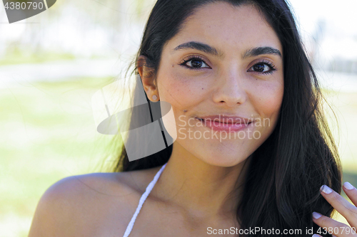 Image of Charming ethnic model in close-up