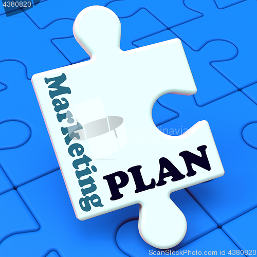 Image of Marketing Plan Shows Development Planning Strategy