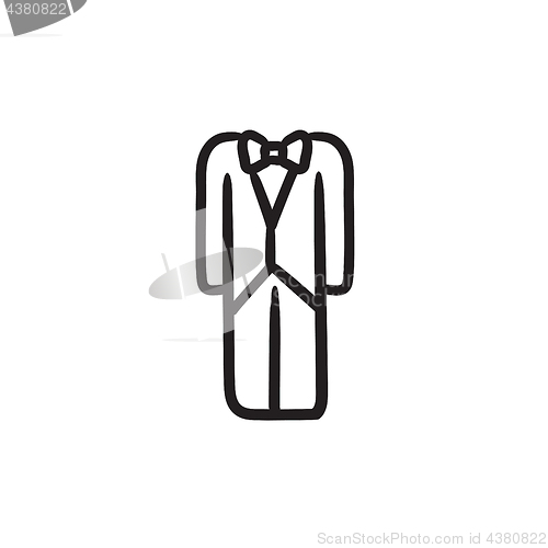 Image of Wedding tuxedo sketch icon.