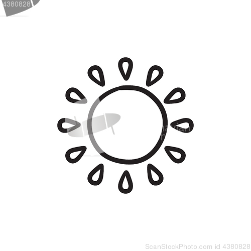 Image of Sun sketch icon.