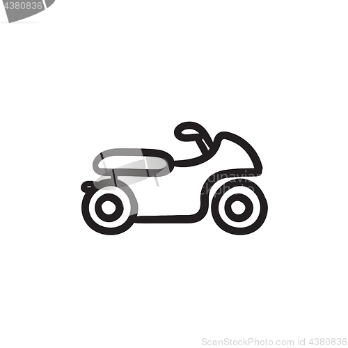 Image of Motorcycle sketch icon.