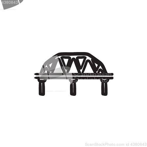 Image of Rail way bridge sketch icon.