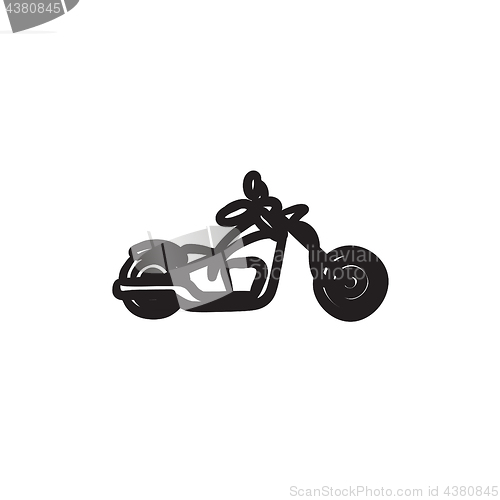 Image of Motorcycle sketch icon.