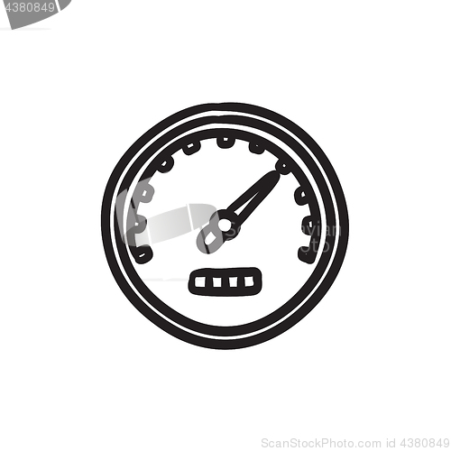 Image of Speedometer sketch icon.