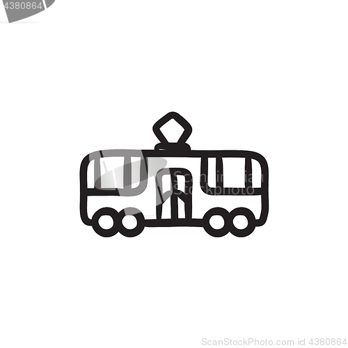 Image of Tram sketch icon.