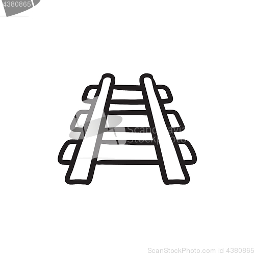 Image of Railway track sketch icon.