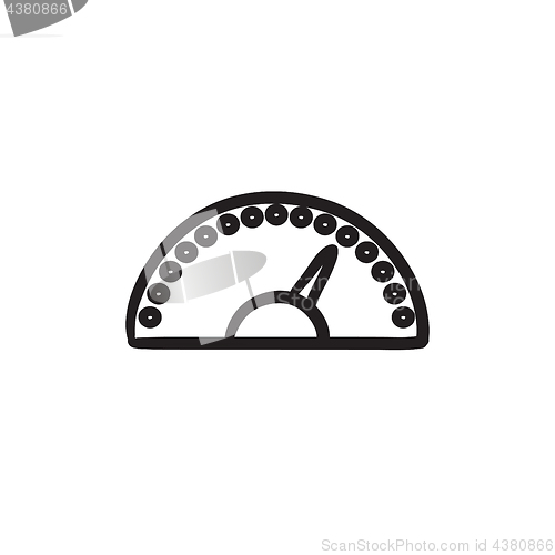 Image of Speedometer sketch icon.