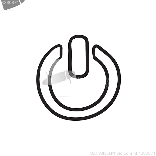 Image of Power button sketch icon.