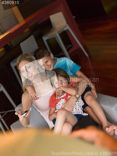 Image of Family having fun at home