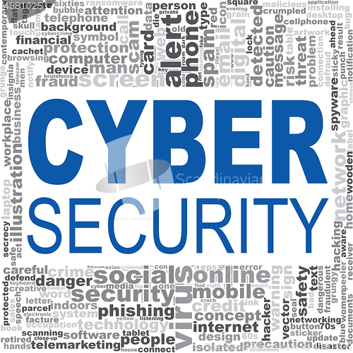 Image of Cyber security word cloud