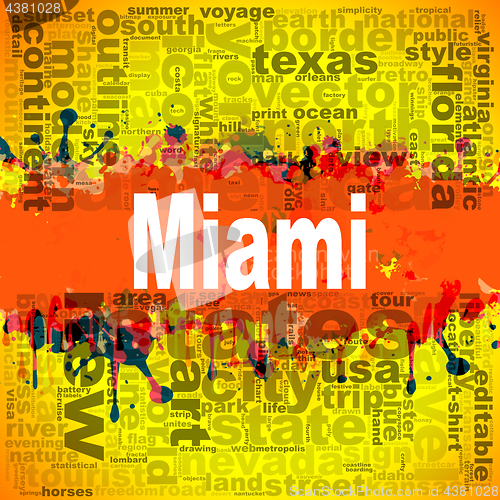 Image of Miami word cloud design