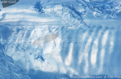 Image of Abstract Fresh Blue Background Of Melting Ice