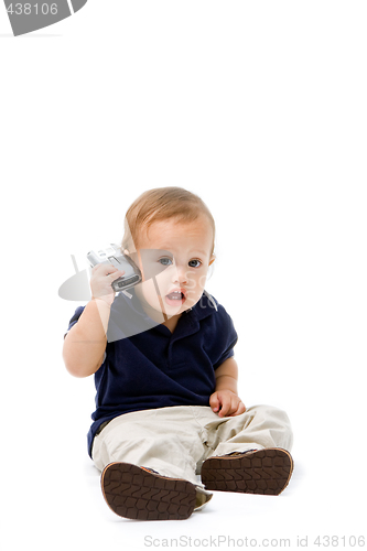 Image of Baby with phone