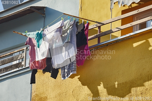 Image of Clothes Hanging Outside