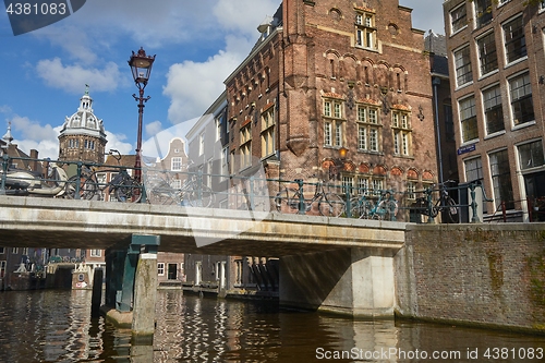 Image of Canal and bridge in Amsterdam