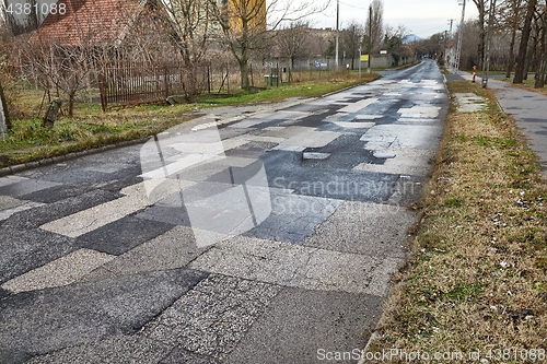 Image of Patched broken road