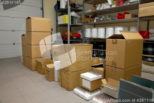 Image of Warehouse with equipment storage