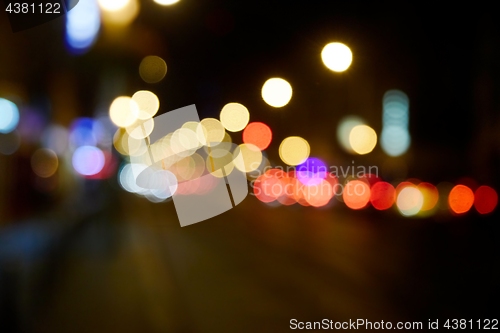 Image of Defocused Lights of Traffic