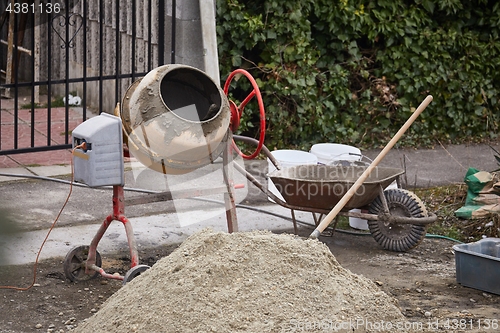 Image of Concrete Mixer Spinning
