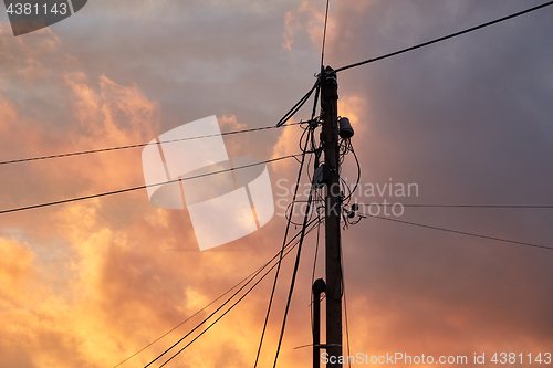 Image of Electric line silhouettes