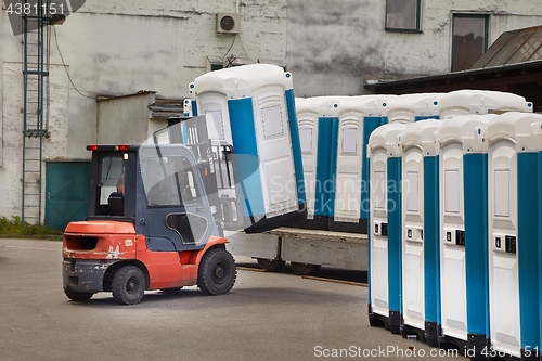 Image of Toilets installed at a public event