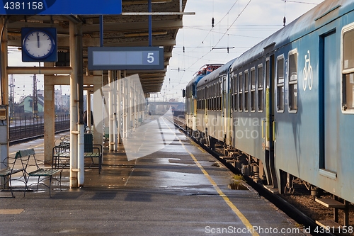 Image of Railway station with passanger train