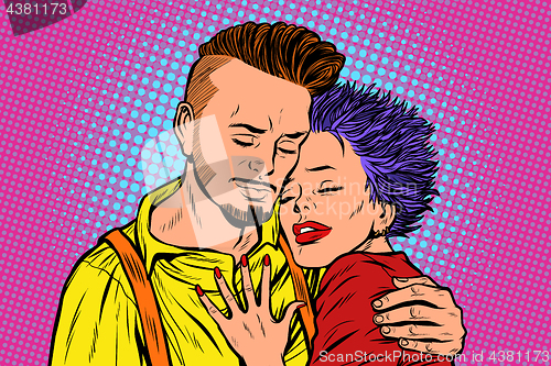 Image of couple in love hugging