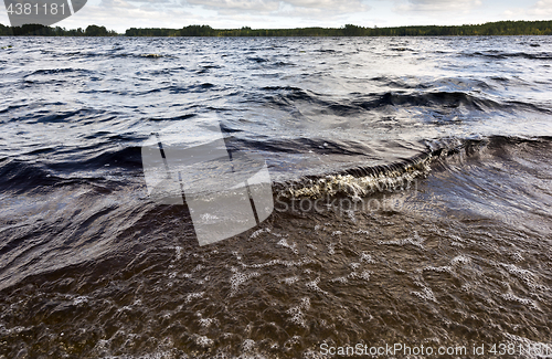 Image of Landscape with a lake and a forest. Sweden