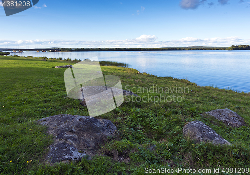 Image of Sky, forest, and riverside. Finland