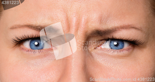 Image of Face woman with eyes and eyelashes