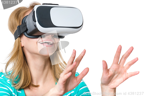 Image of Woman with VR glasses