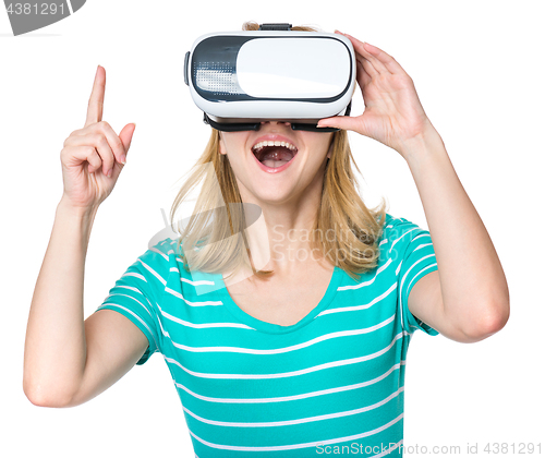 Image of Woman with VR glasses