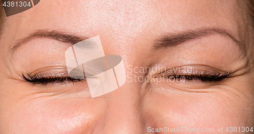 Image of Face woman with eyes and eyelashes