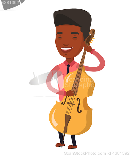 Image of Man playing cello vector illustration.