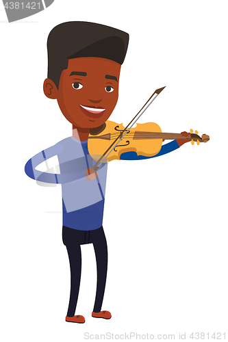 Image of Man playing violin vector illustration.