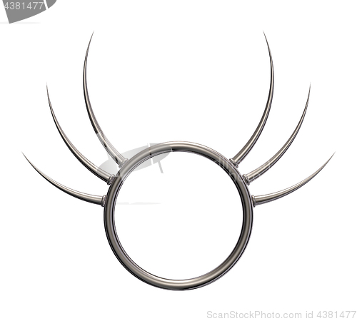 Image of metal ring with prickles