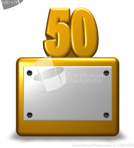 Image of golden number fifty