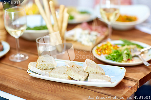 Image of white bread slices on plate