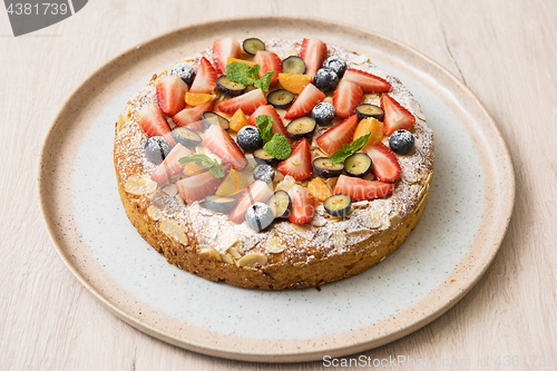 Image of cakes with fruit and berries