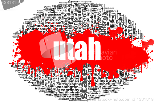 Image of Utah word cloud design