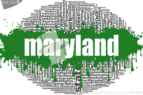 Image of Maryland word cloud design