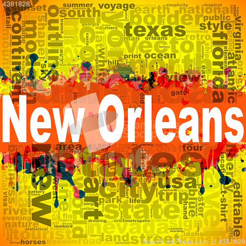 Image of New Orleans word cloud design