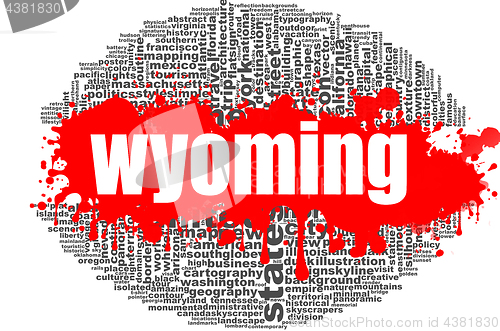 Image of Wyoming word cloud design